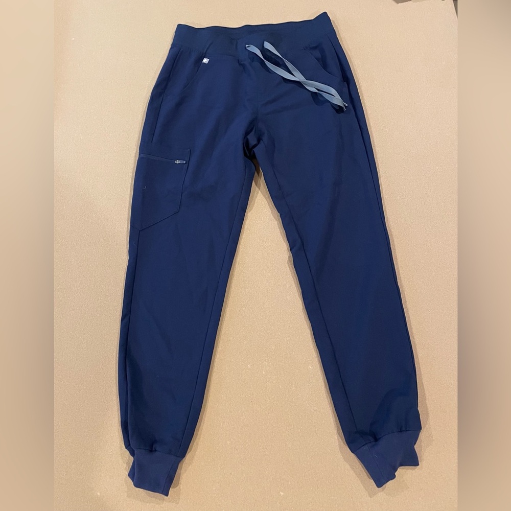Figs Blue Jogger Scrub Pants small